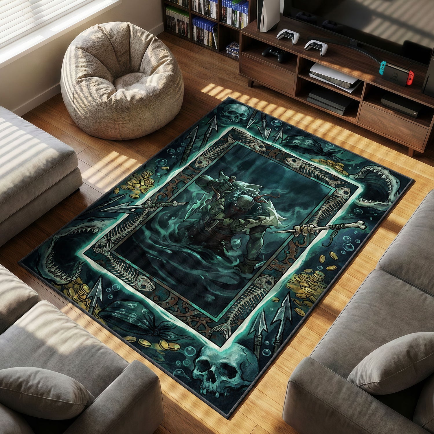 Pyke Harpoon Horror Rug - League of Legends Chair Mat