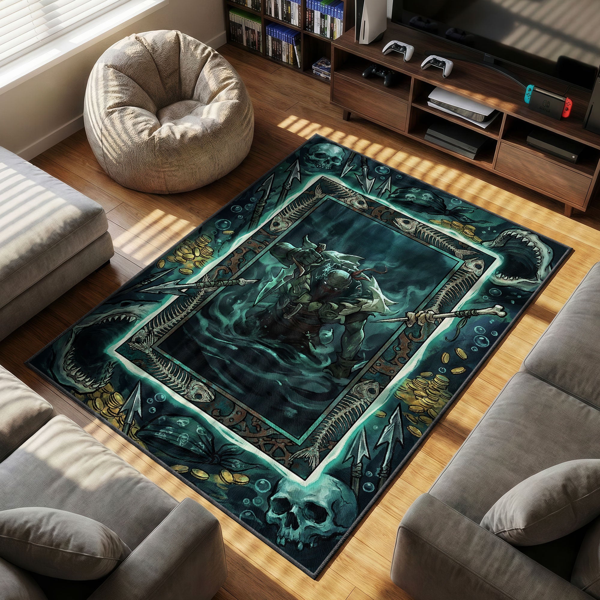 Pyke Harpoon Horror Rug - League of Legends Chair Mat