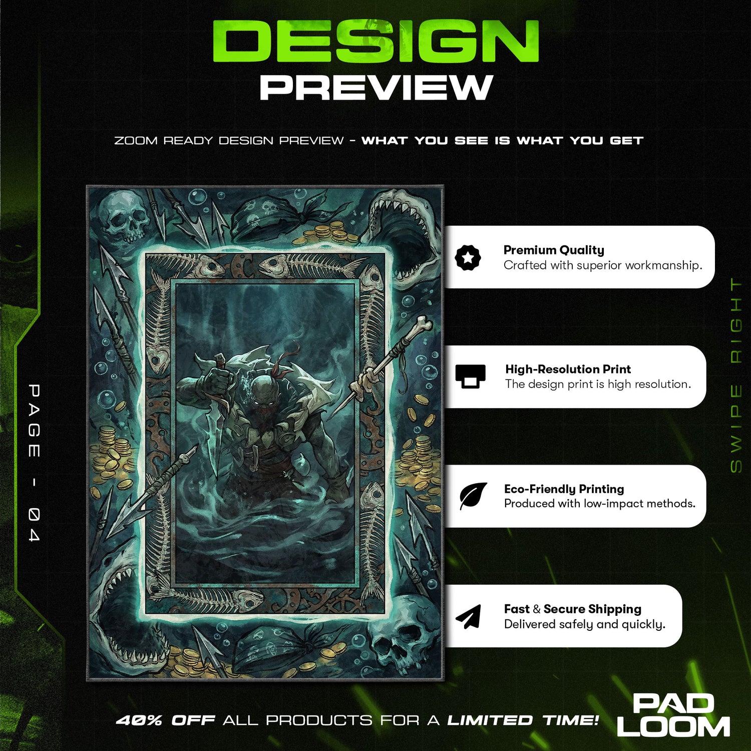 Pyke Harpoon Horror Rug - League of Legends Chair Mat