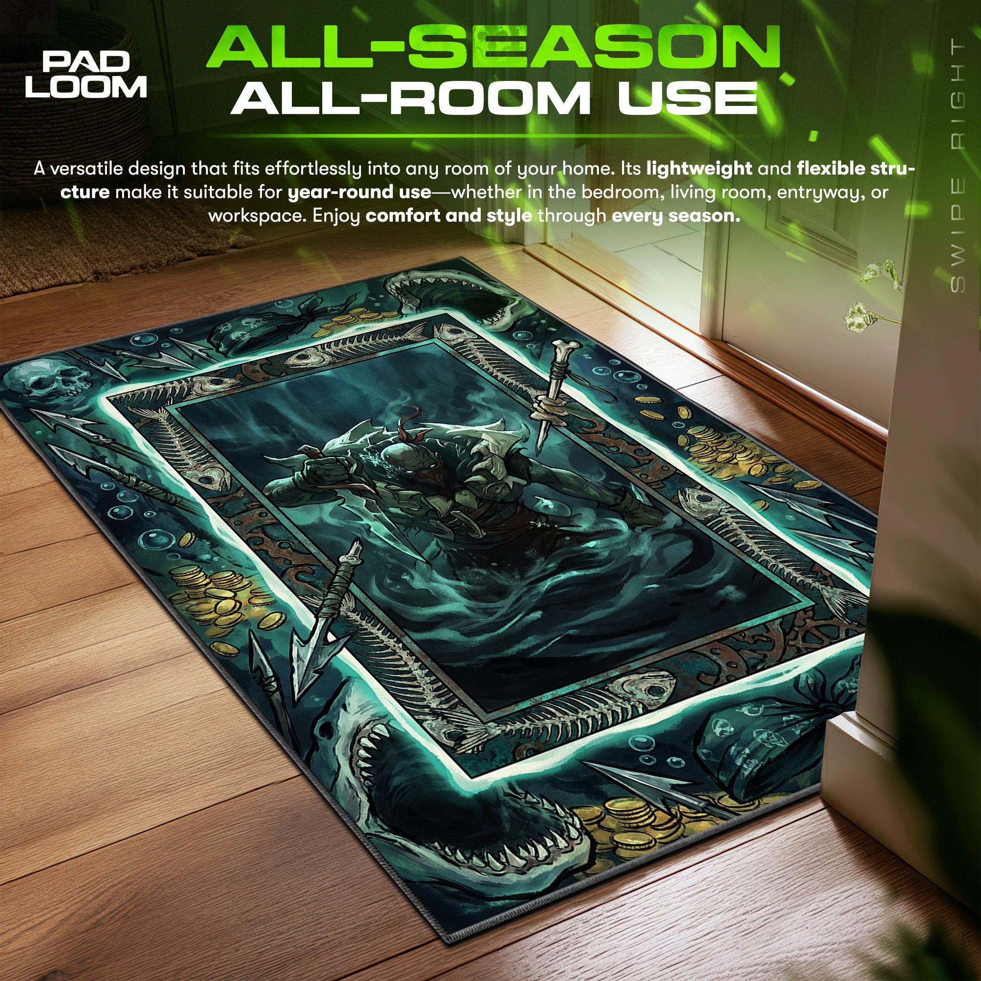 Pyke Harpoon Horror Rug - League of Legends Chair Mat