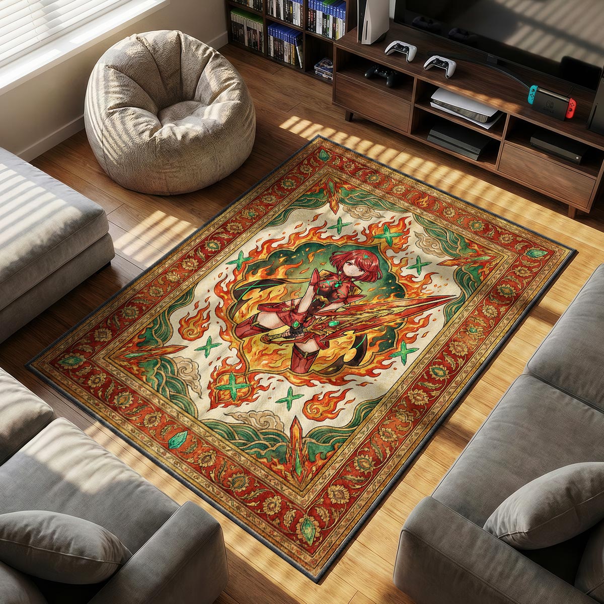 B-12 Rotes Protokollteppich - Streunende Stuhlmatte