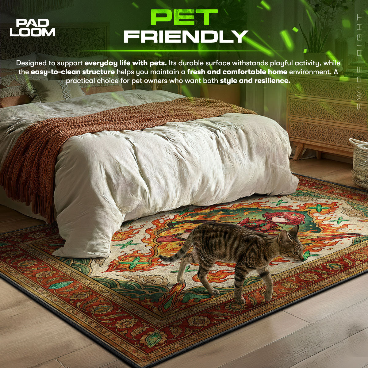 B-12 Rotes Protokollteppich - Streunende Stuhlmatte