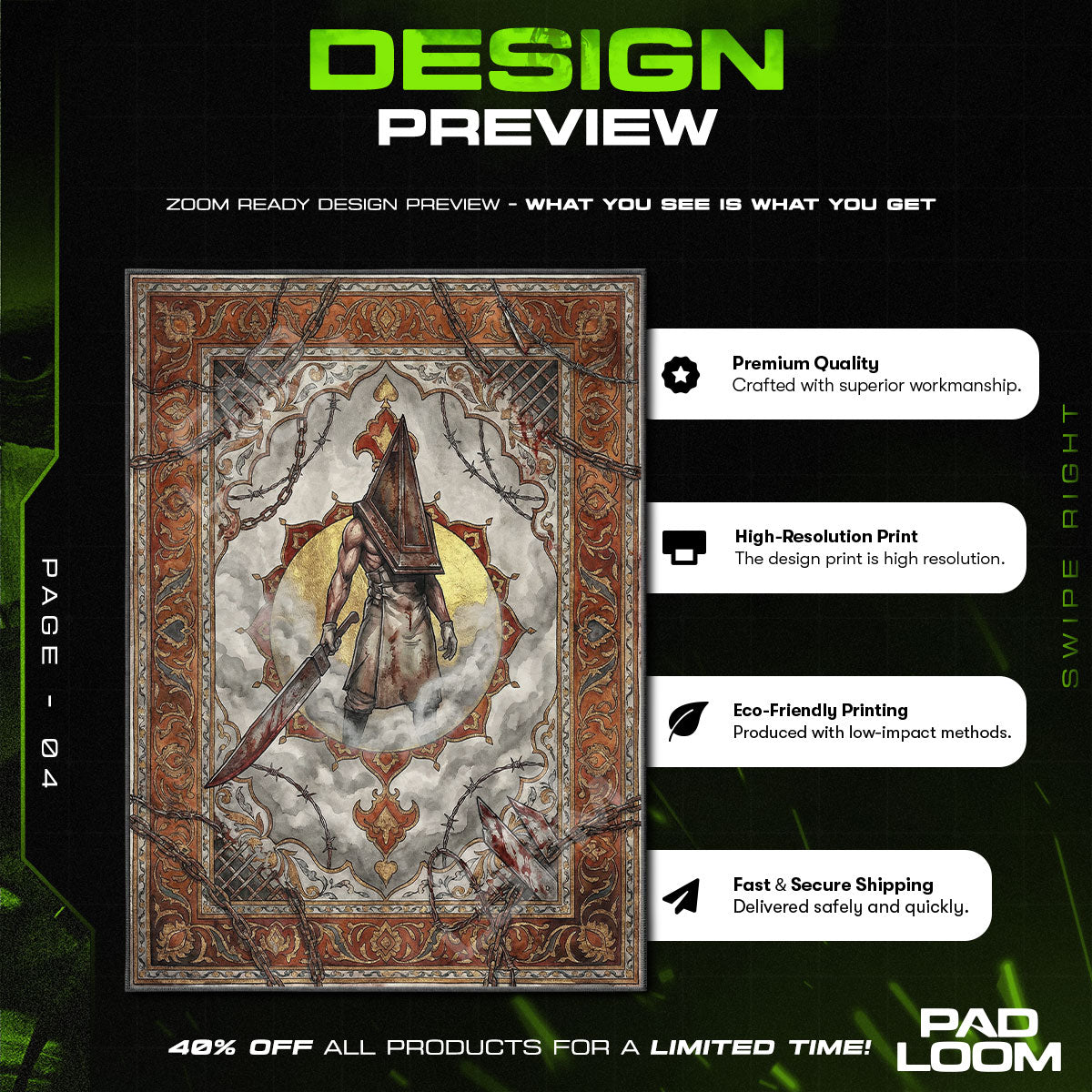 Pyramid Head Executioner Rug - Silent Hill Chair Mat