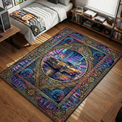 Quadra Turbo-R Neon Drift Rug - Cyberpunk 2077 Chair Mat