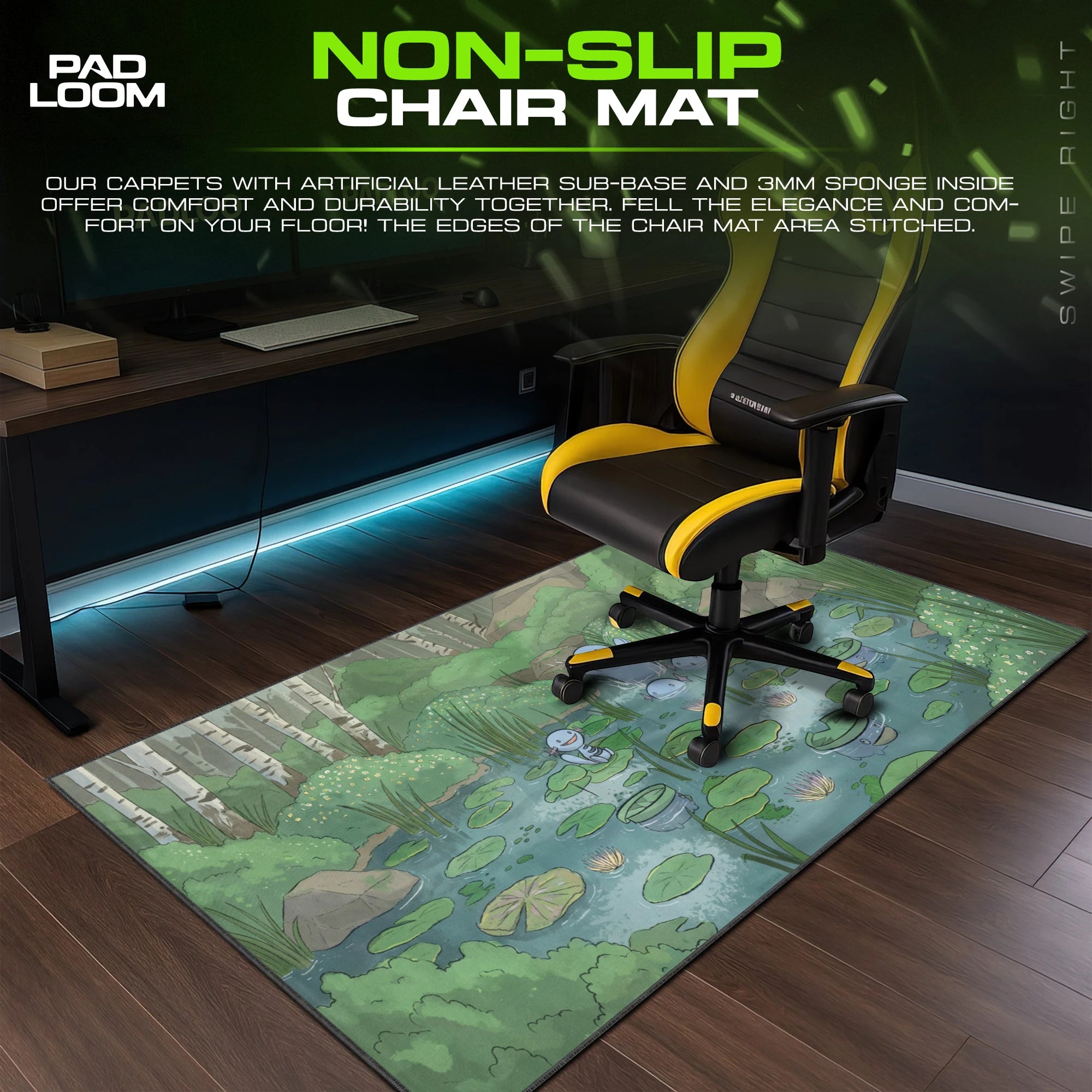 Quagsire Marsh Splash Mouse Pad - Pokemon Desk Mat