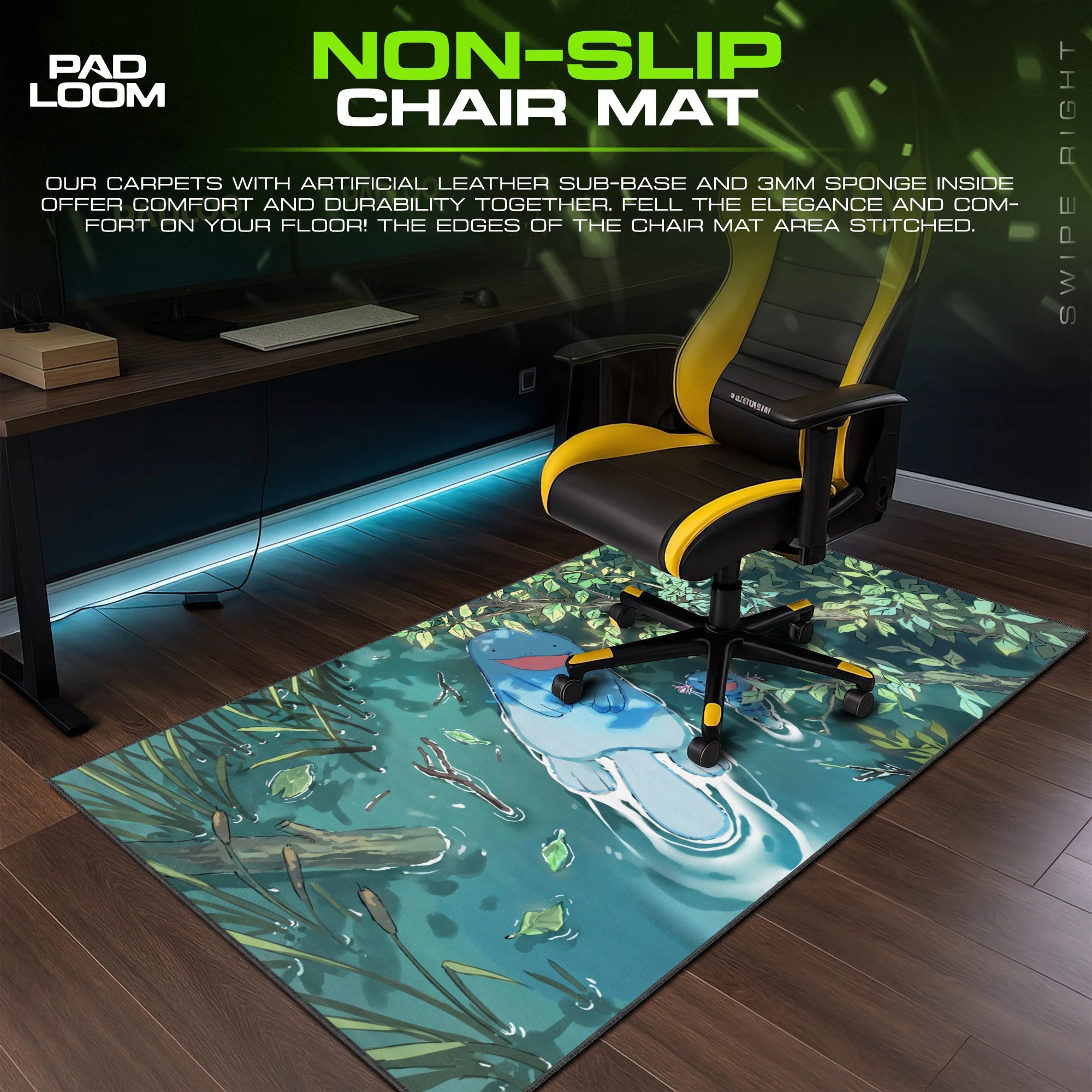 Quagsire Wooper Creek Drift Mouse Pad - Pokémon Mat