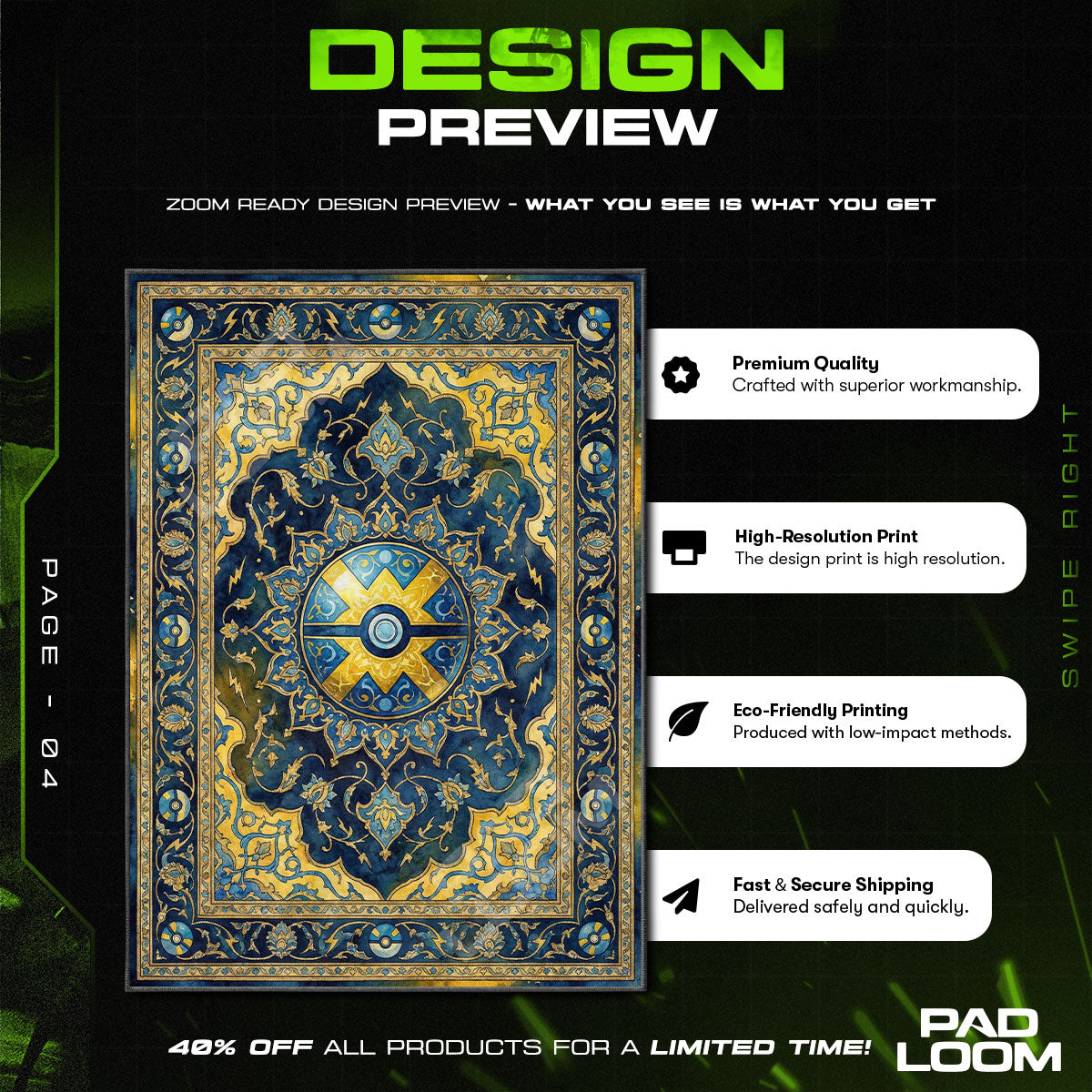 Chair character design printed on rug