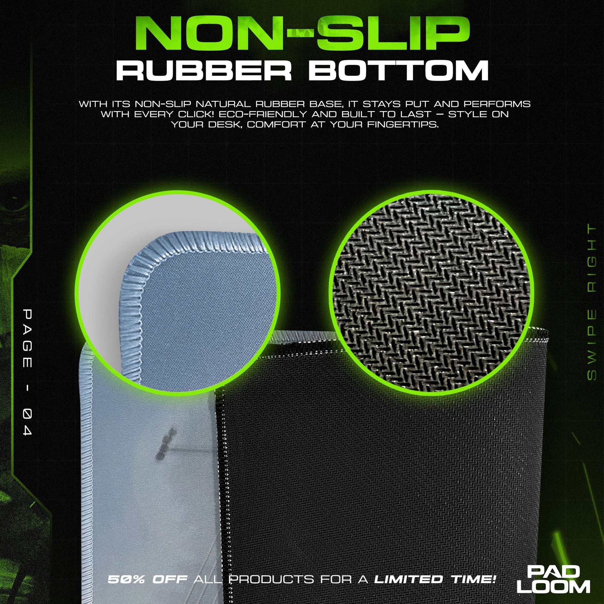 Racing Rivals Mouse Pad - Thunder Track Gaming Desk Mat Padloom