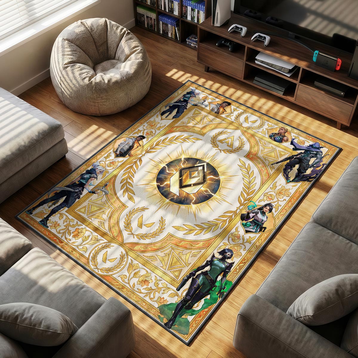 Radiant Agents Victory Rug - Valorant Chair Mat