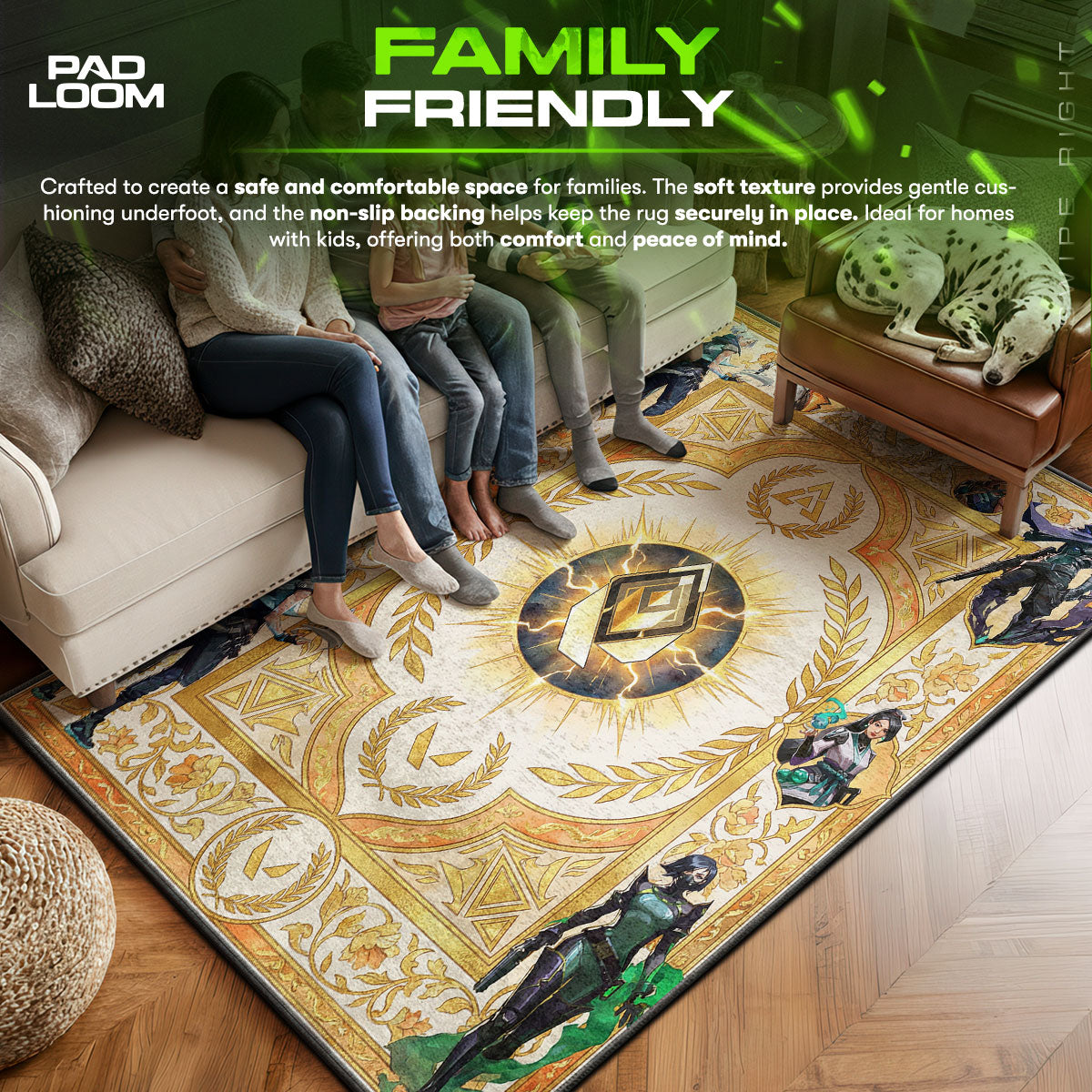 Radiant Agents Victory Rug - Valorant Chair Mat