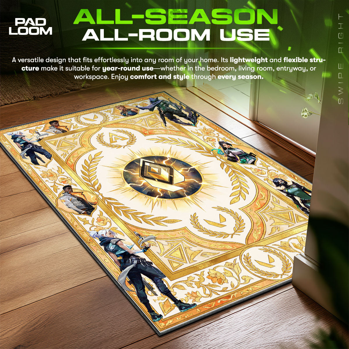 Radiant Agents Victory Rug - Valorant Chair Mat
