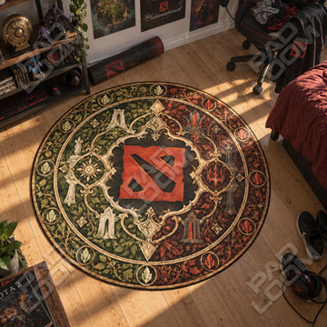 Radiant Dire Medallion Round Rug - Dota 2 Chair Mat