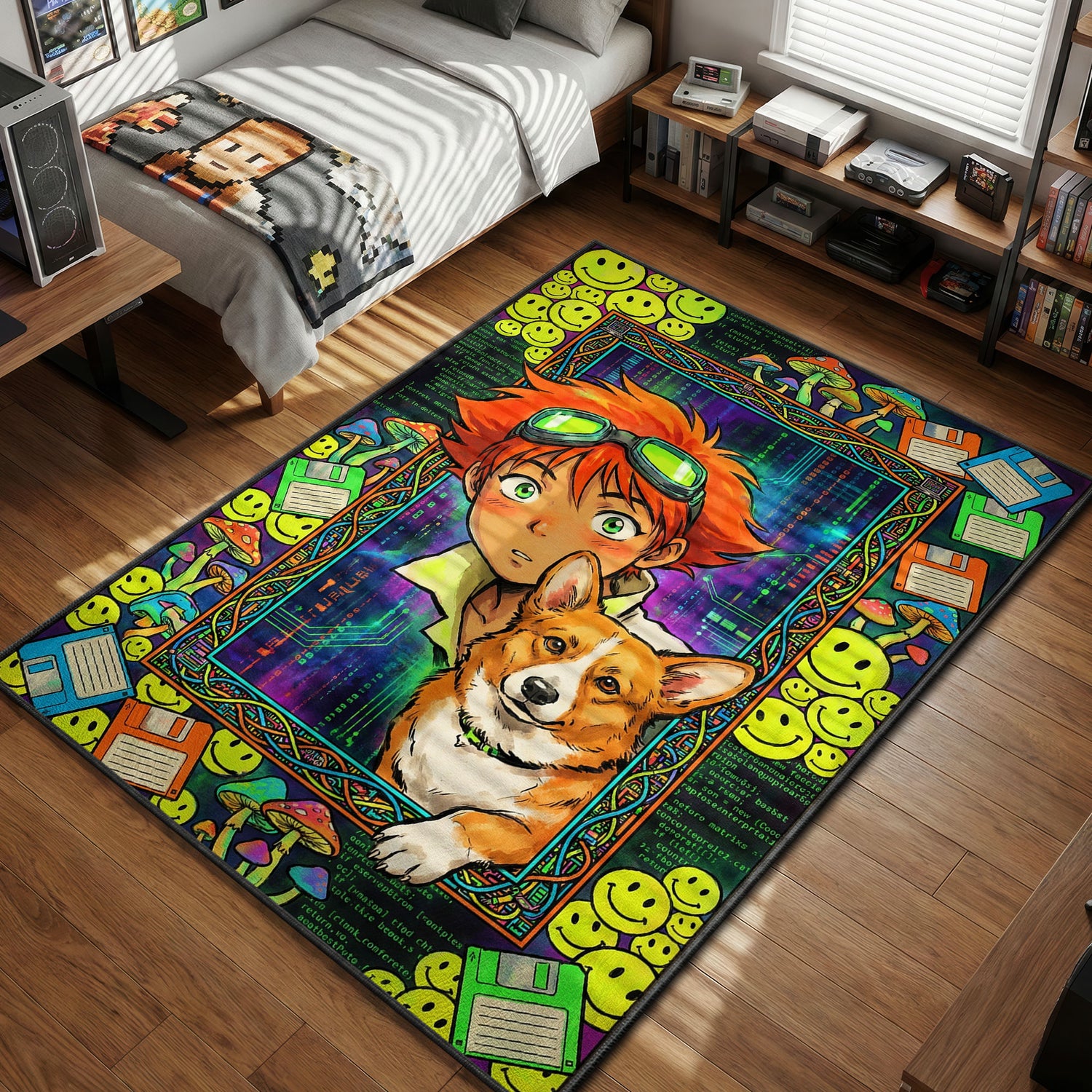 Radical Edward Cyber Hacker Rug - Cowboy Bebop Chair Mat