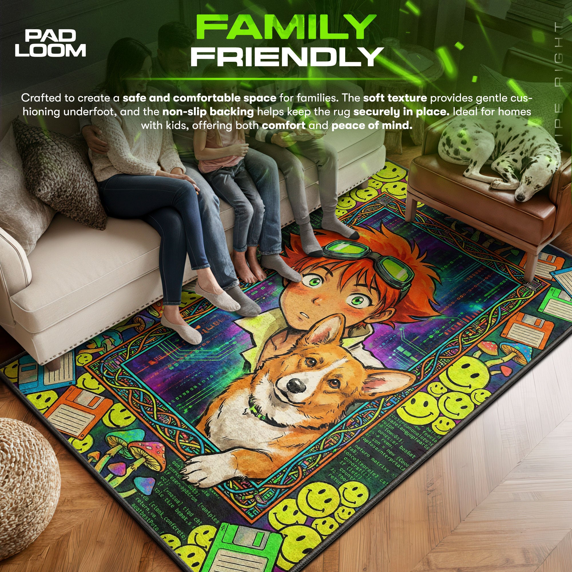 Radical Edward Cyber Hacker Rug - Cowboy Bebop Chair Mat