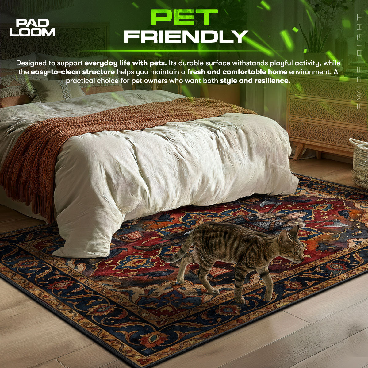 Ragnar Valhalla Teppich - Wikinger Stuhlmatte