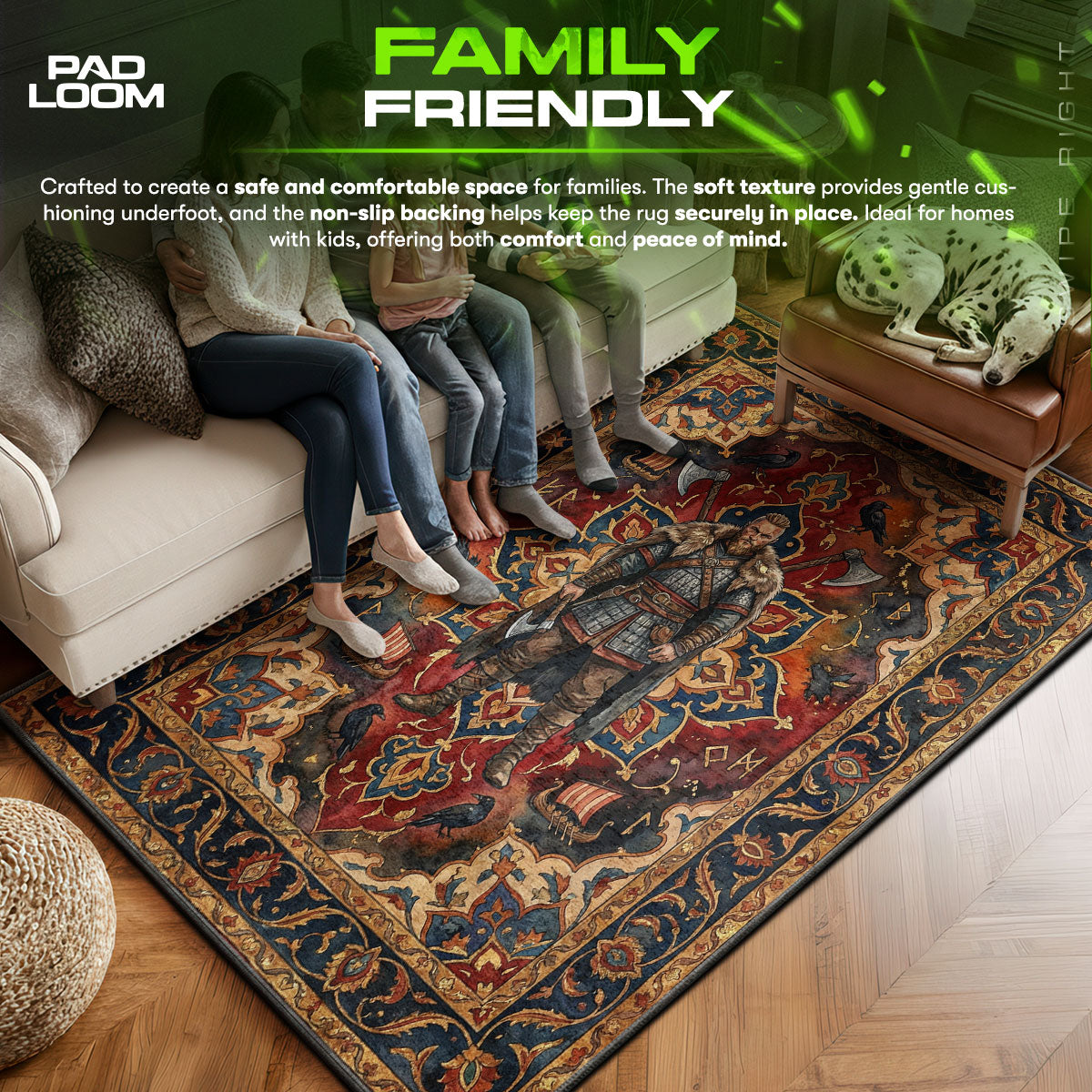 Ragnar Valhalla Teppich - Wikinger Stuhlmatte