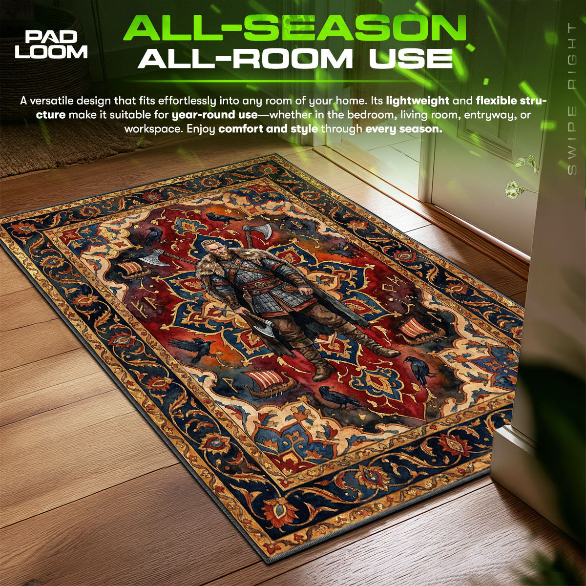 Ragnar Valhalla Teppich - Wikinger Stuhlmatte