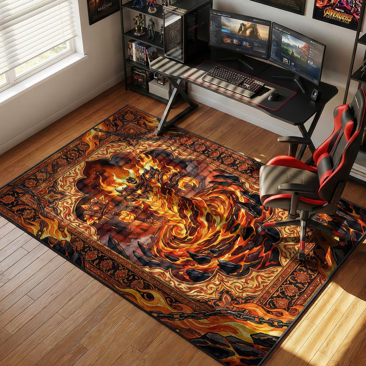 Ragnaros Molten Fire Rug - WoW Chair Mat