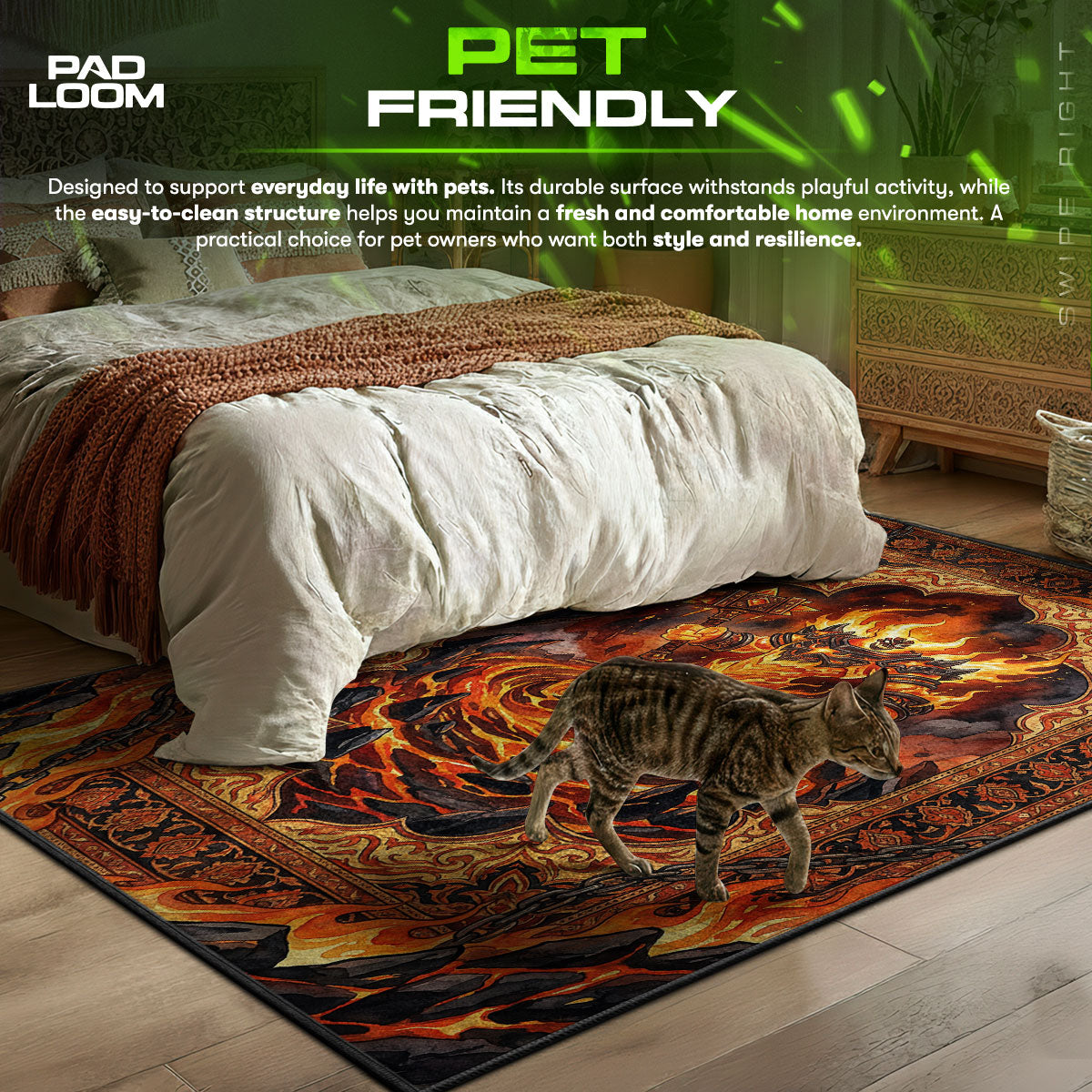 Ragnaros Molten Fire Rug - WoW Chair Mat