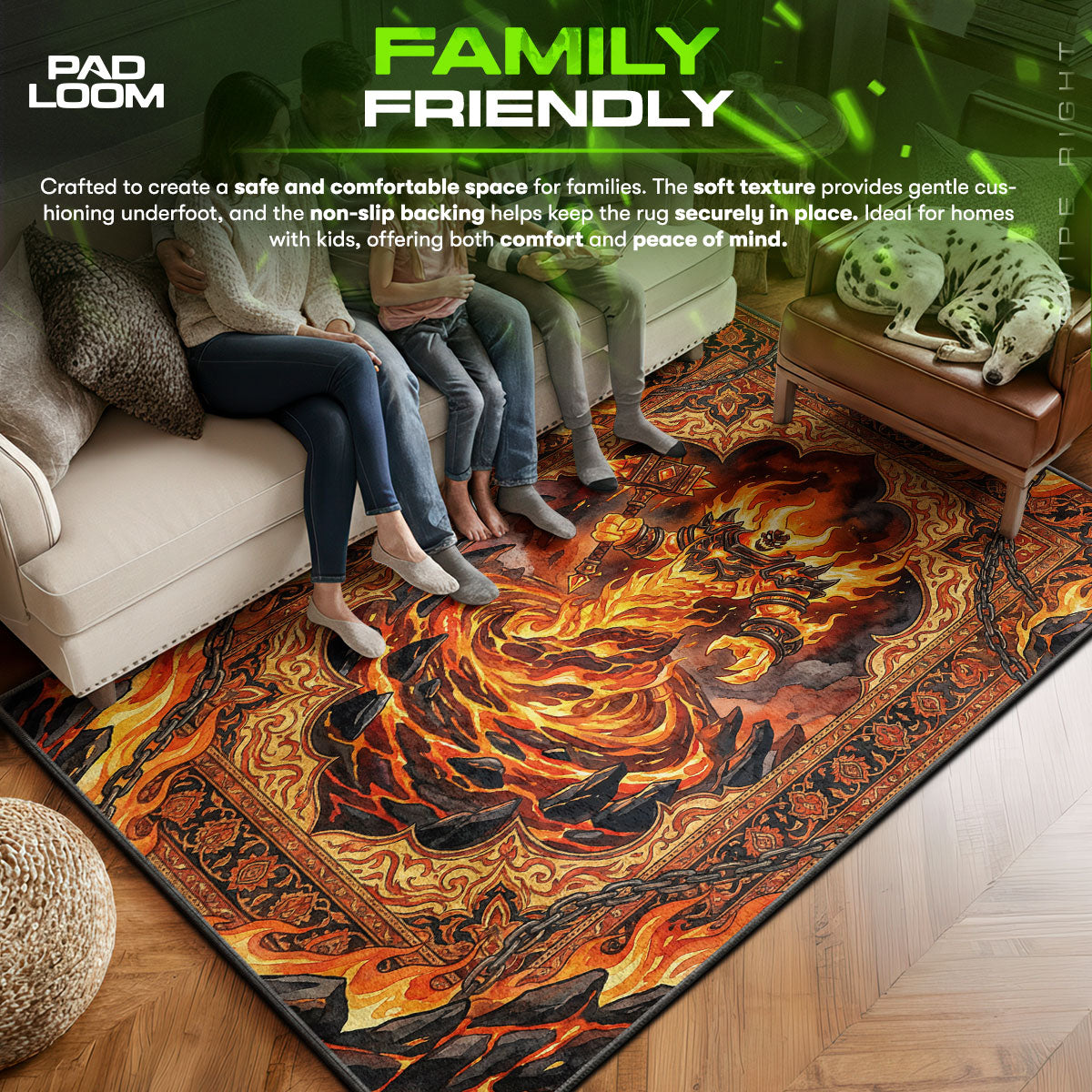 Ragnaros Molten Fire Rug - WoW Chair Mat