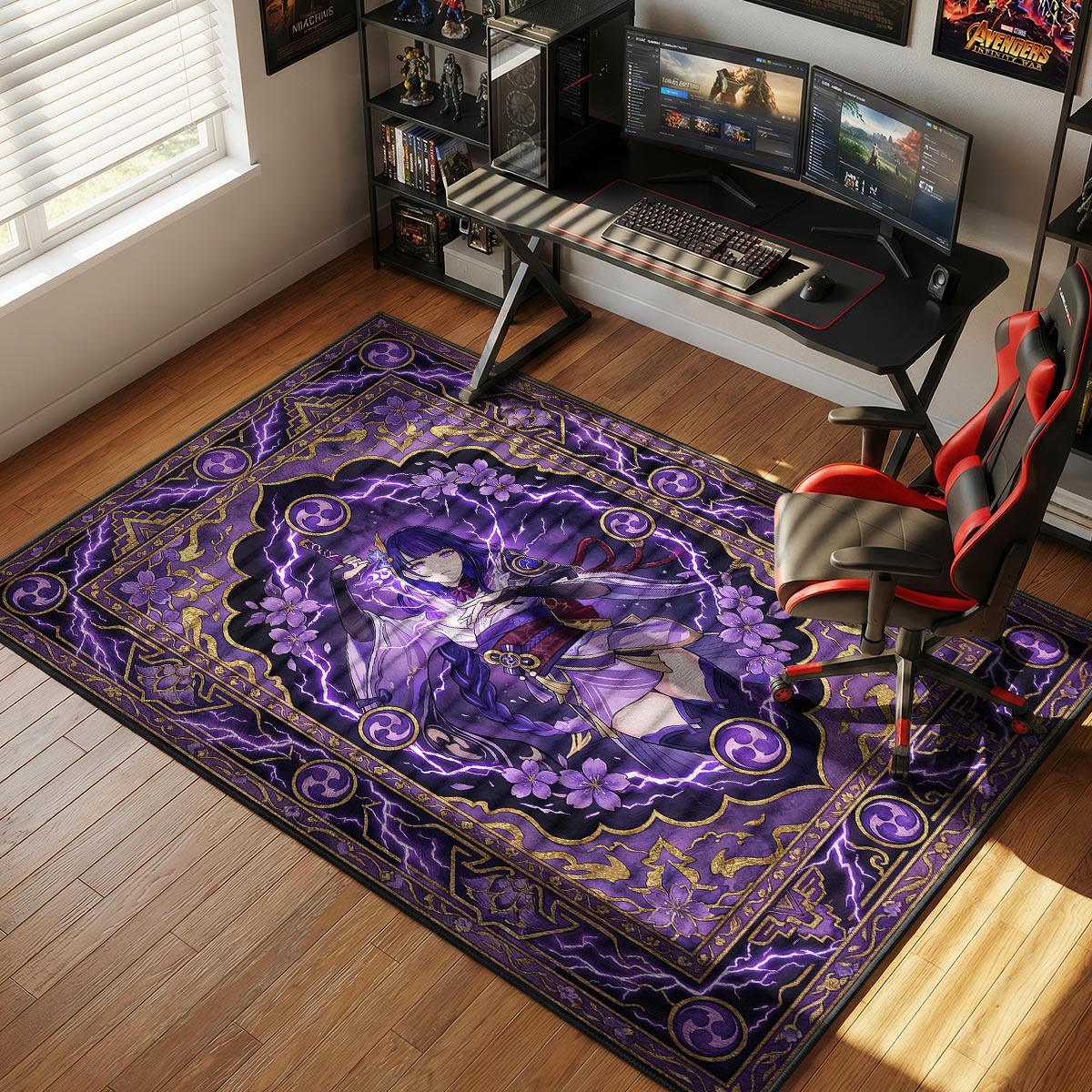 Raiden Shogun Göttliche Kartenmatte - Genshin Impact Stuhlunterlage