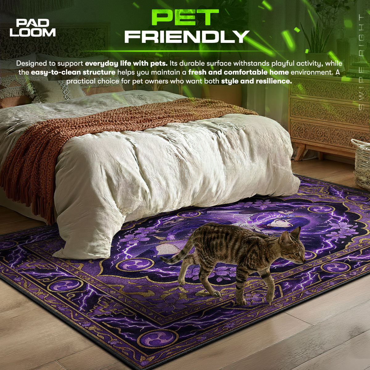 Raiden Shogun Göttliche Kartenmatte - Genshin Impact Stuhlunterlage