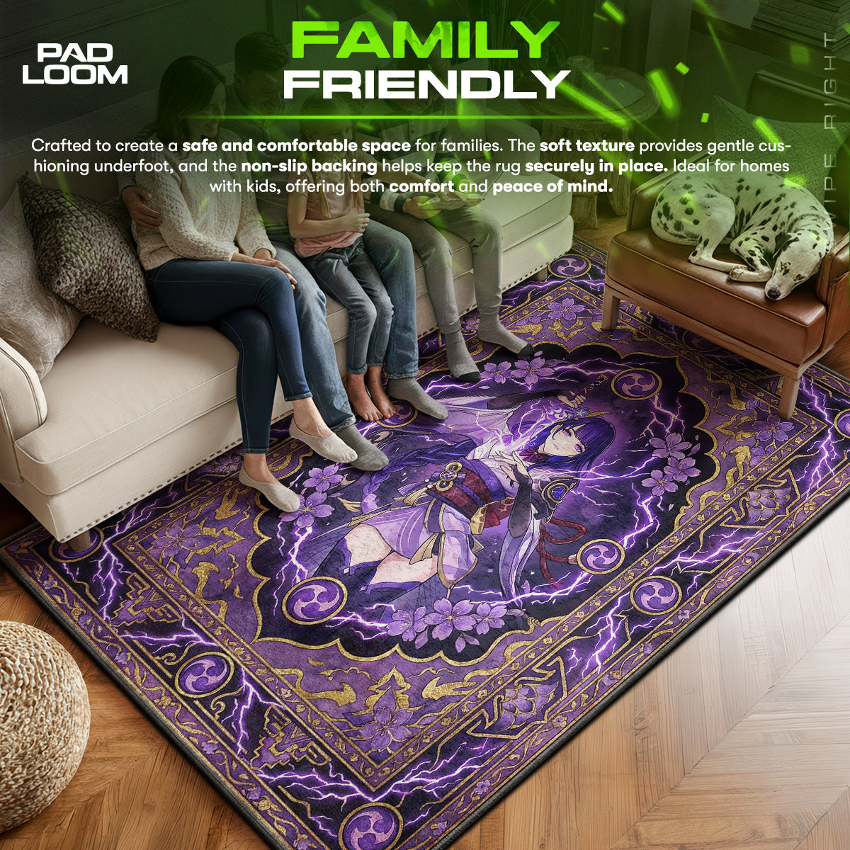 Raiden Shogun Göttliche Kartenmatte - Genshin Impact Stuhlunterlage