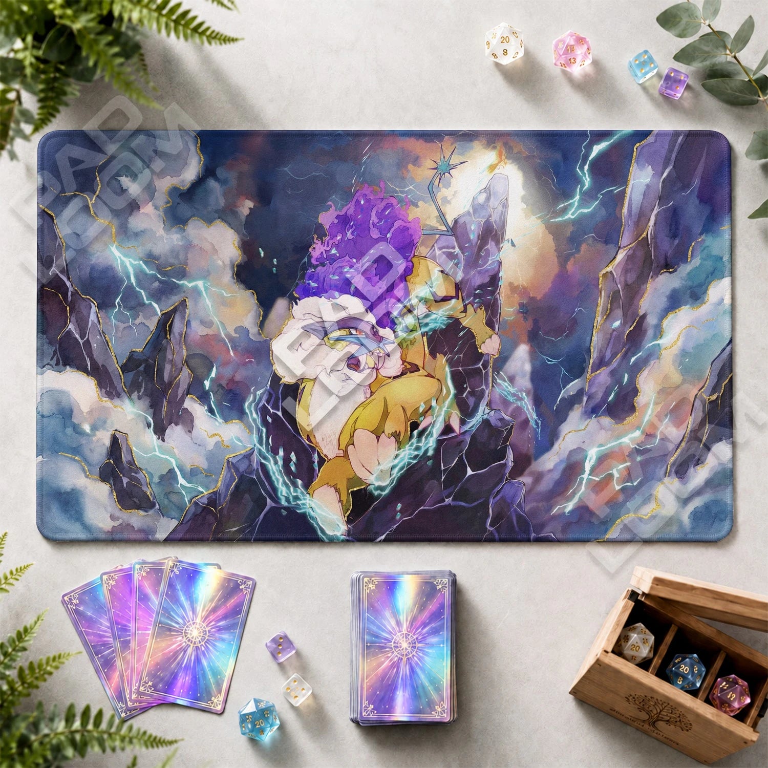 Raikou Storm Playmat - Pokemon TCG Mat - view 2
