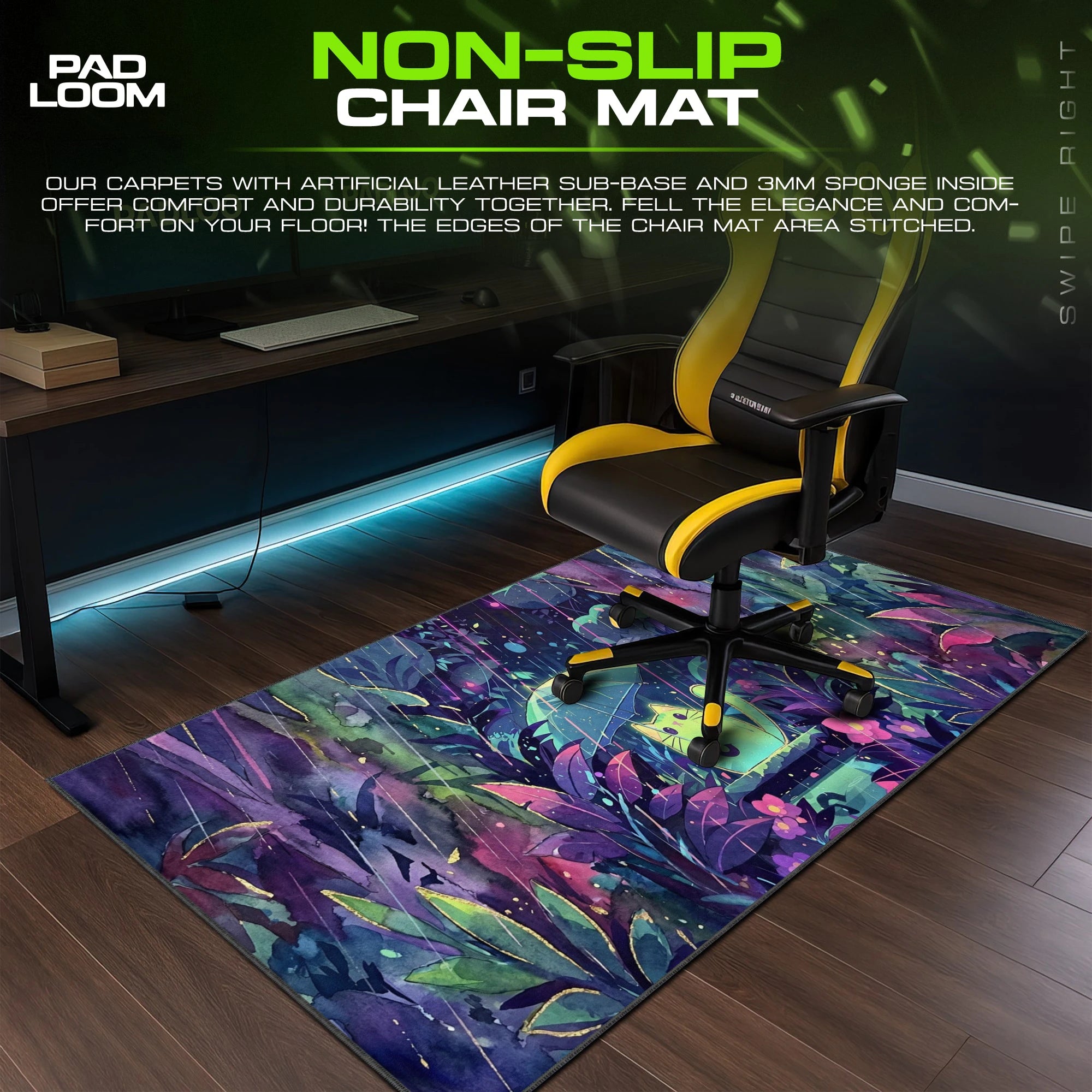 Rainy Garden Cat Mouse Pad - Cozy Desk Mat