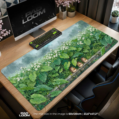 Regen-Wasabi Mauspad - Cottagecore Schreibtischunterlage