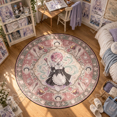 Ram Staff Round Rug - Re Zero Chair Mat