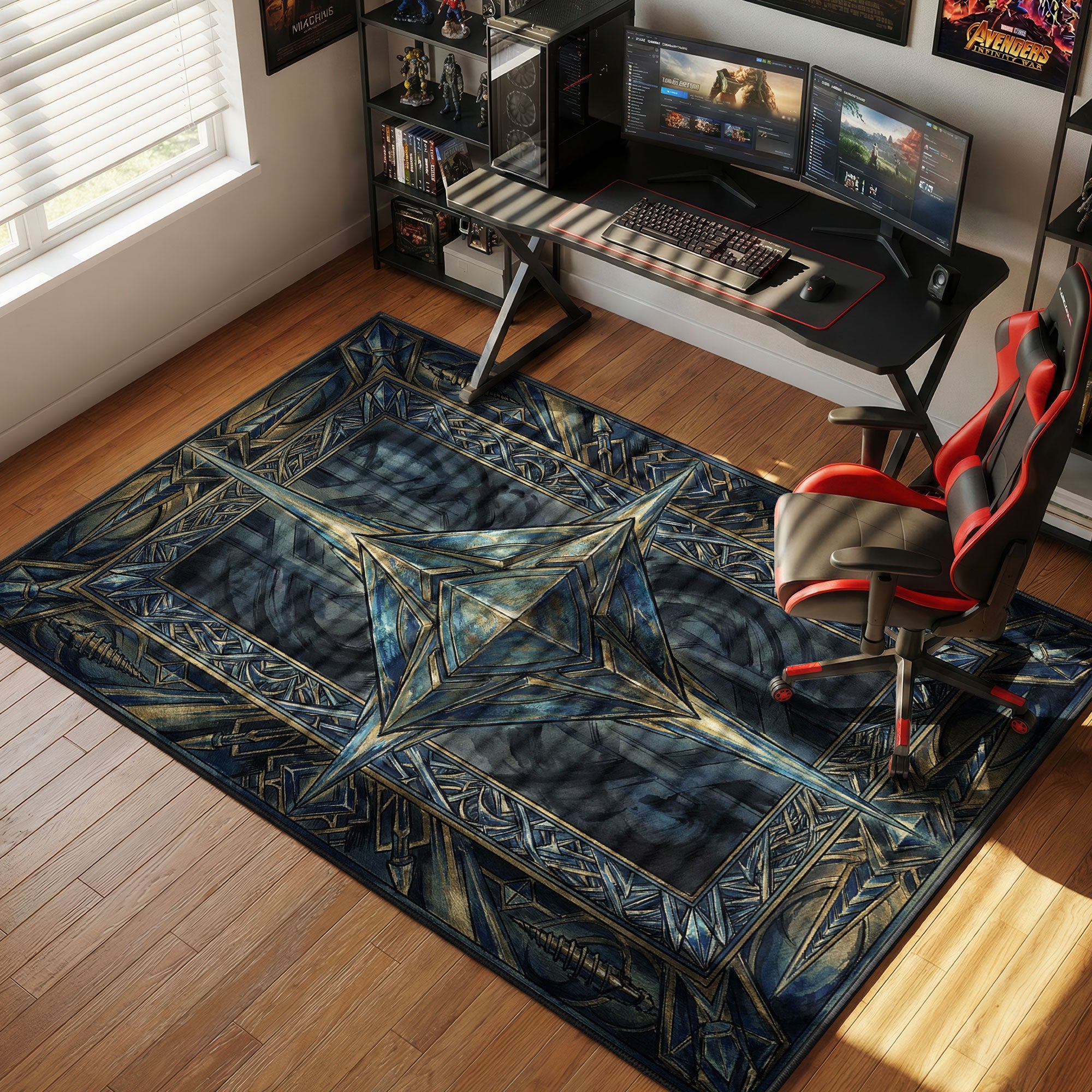 Ramiel Geometric Tarot Evangelion Chair rug — main product view