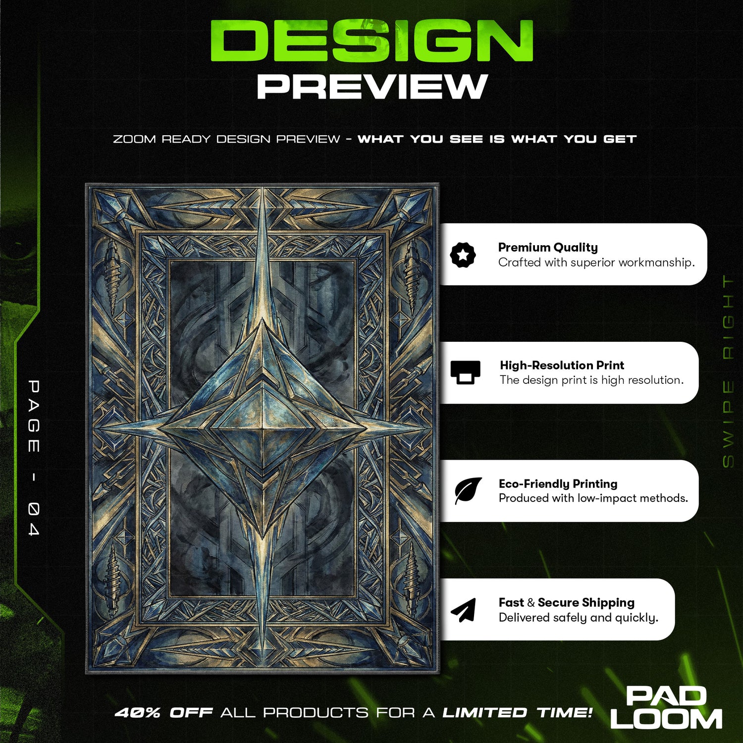 Chair character design printed on rug