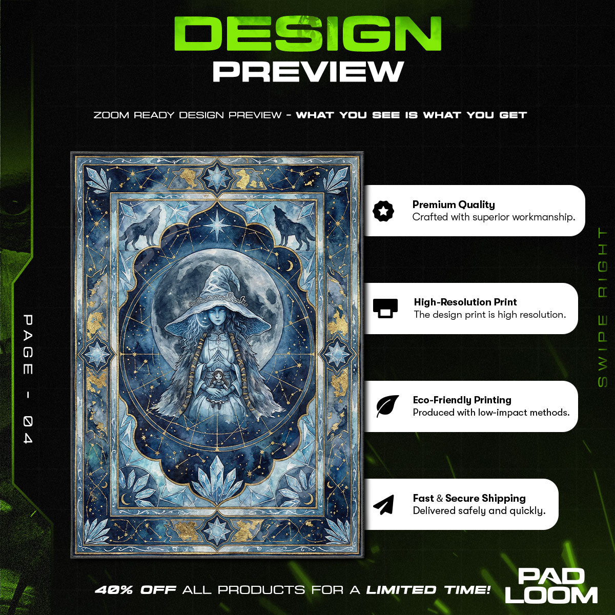 Ranni Lunar Sorcery Rug - Elden Ring Chair Mat