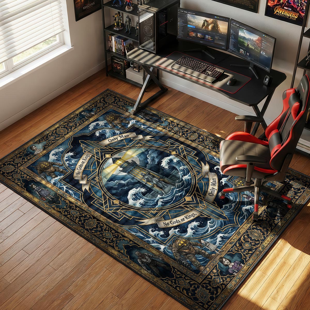 Rapture Lighthouse Art Deco Rug - BioShock Chair Mat