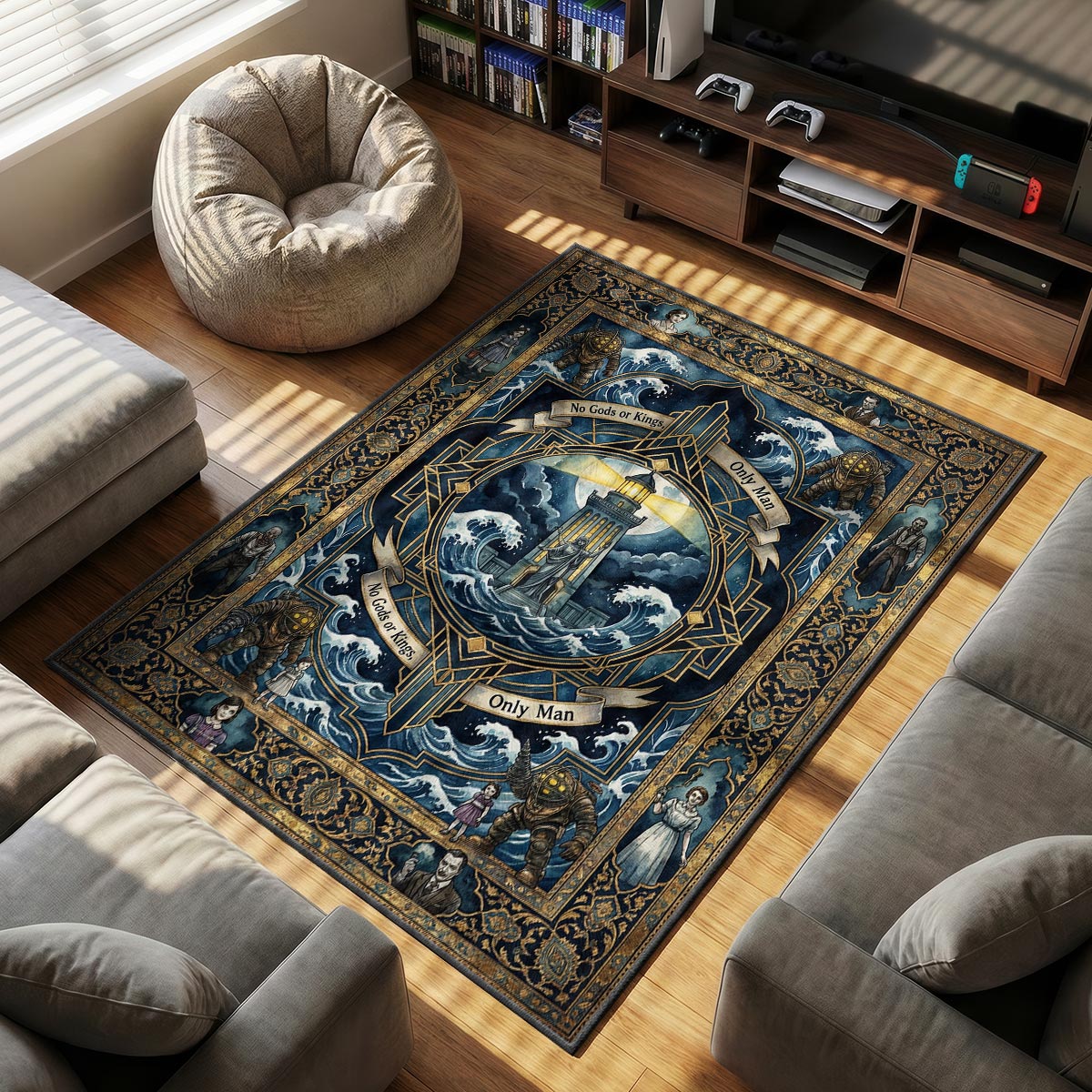 Rapture Lighthouse Art Deco Rug - BioShock Chair Mat