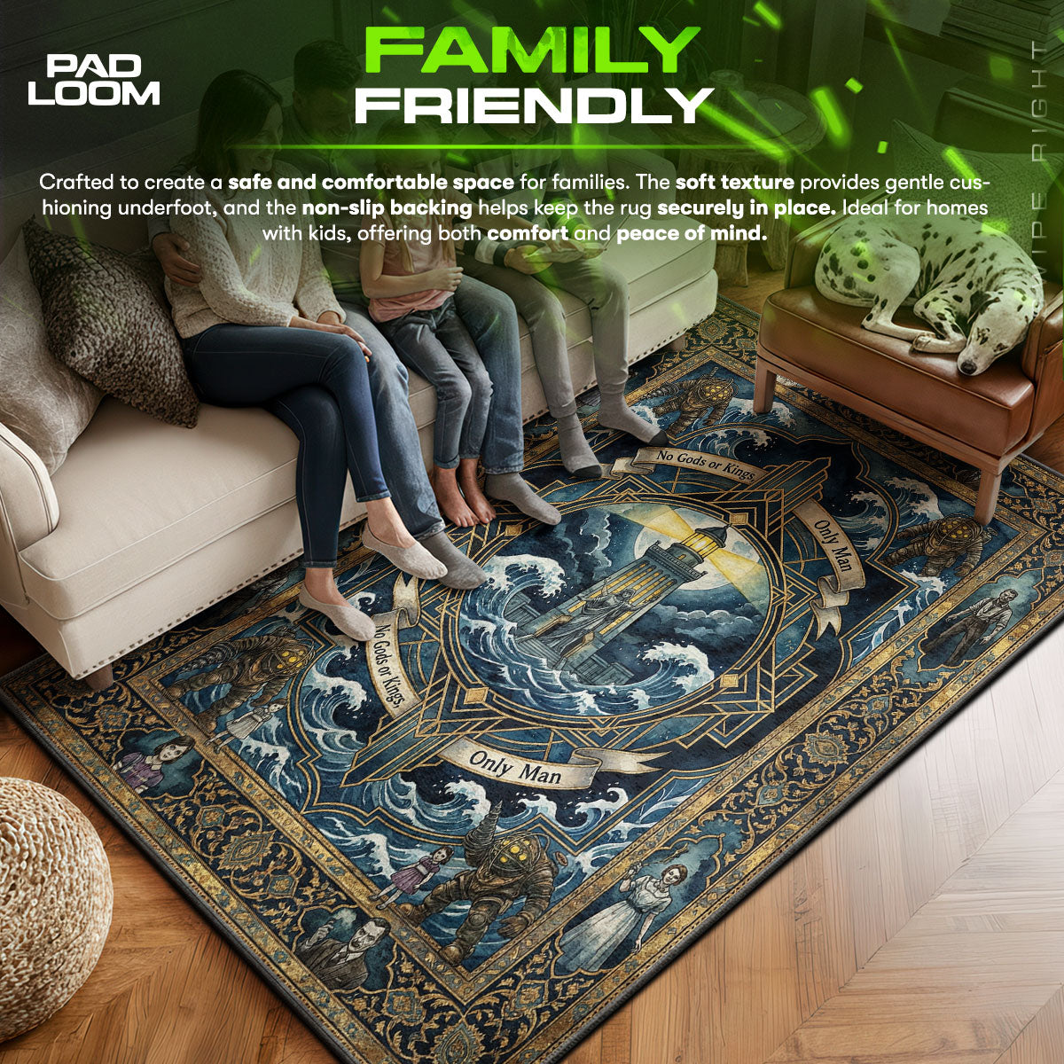 Rapture Lighthouse Art Deco Rug - BioShock Chair Mat