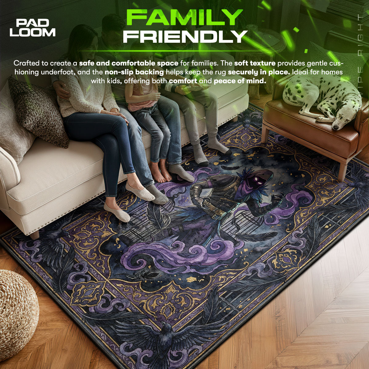 Raven Nevermore Rug - Fortnite Chair Mat