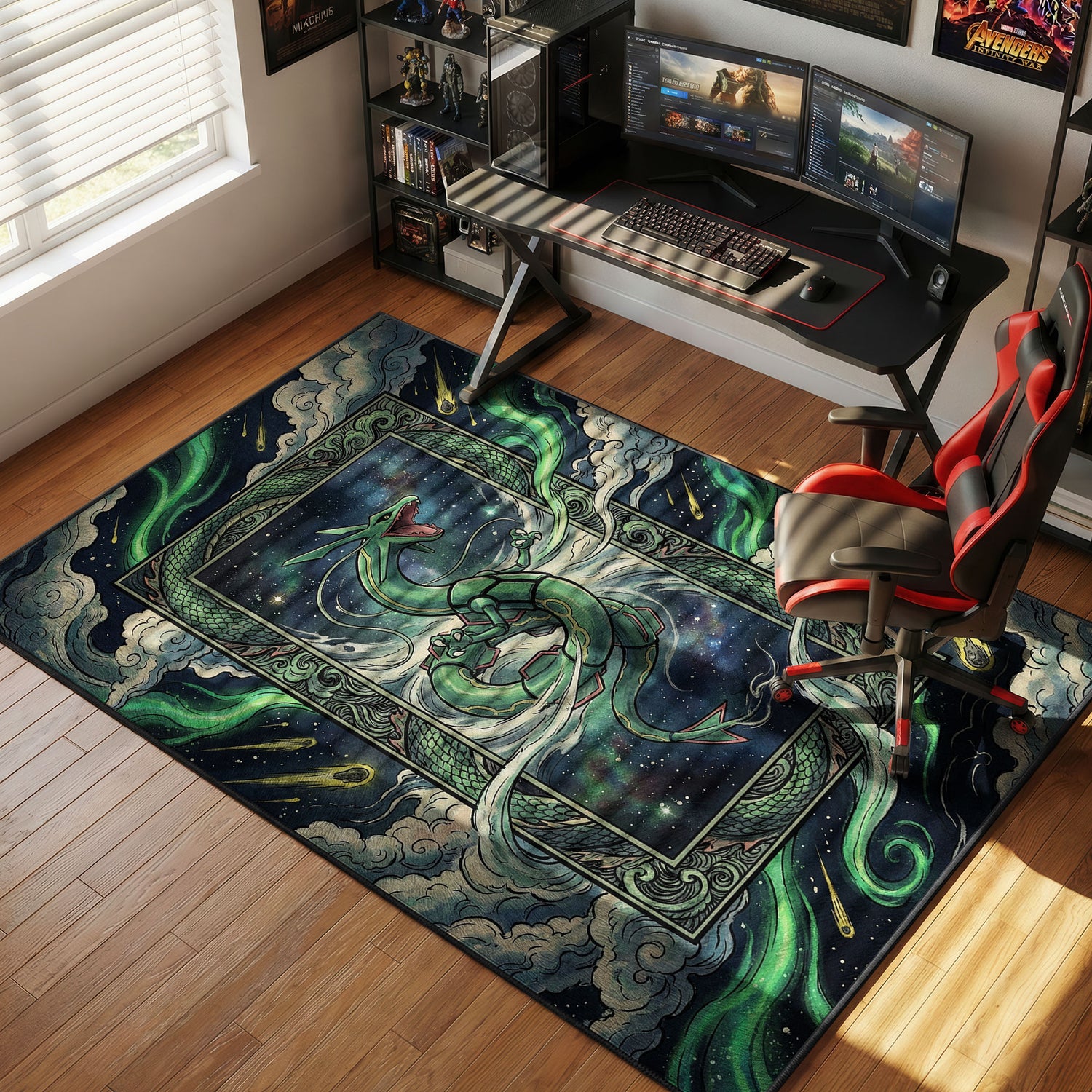Rayquaza Celestial Meteor Chair rug — main product view