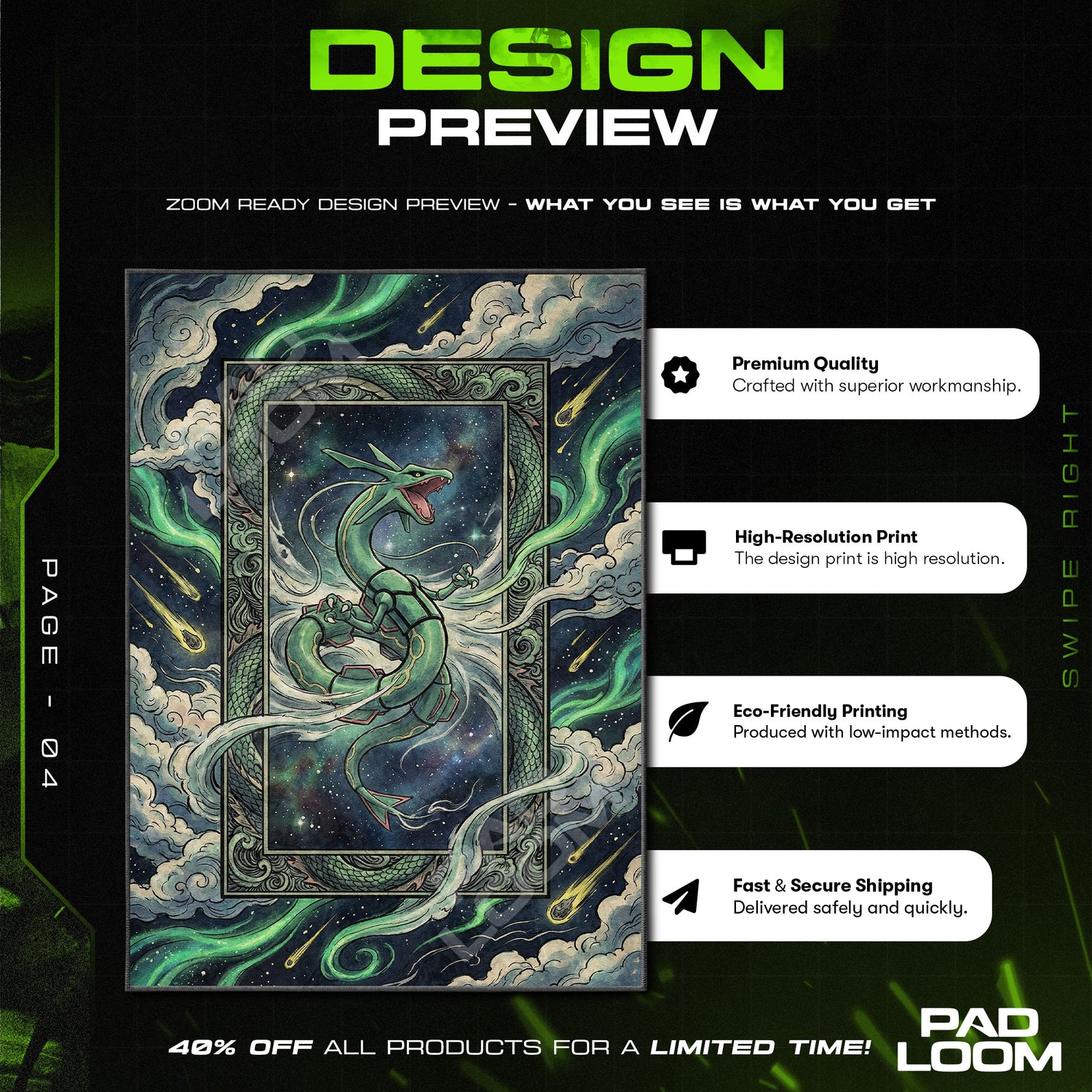Chair character design printed on rug
