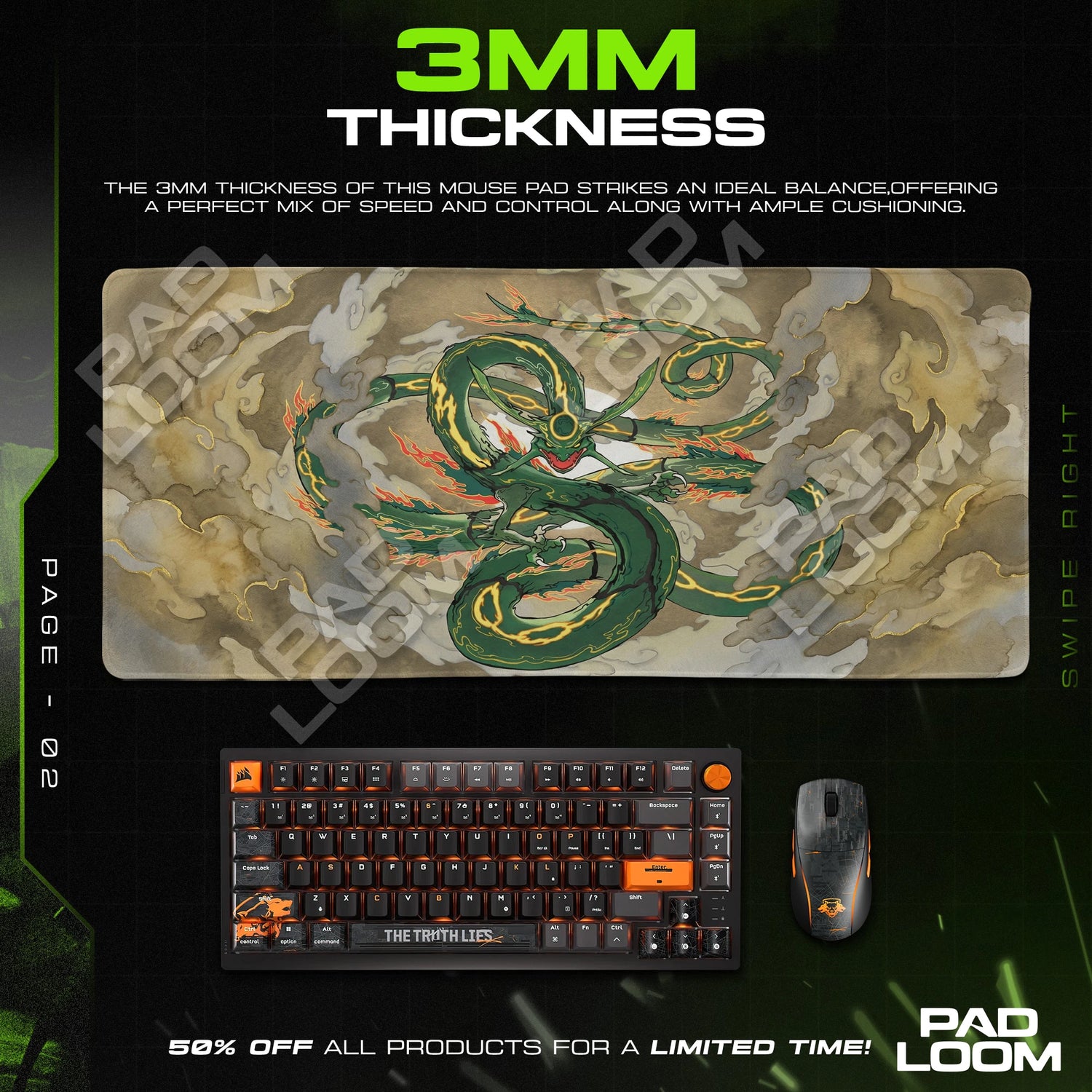 Rayquaza Cloud Serpent Mouse Pad - Pokemon Desk Mat