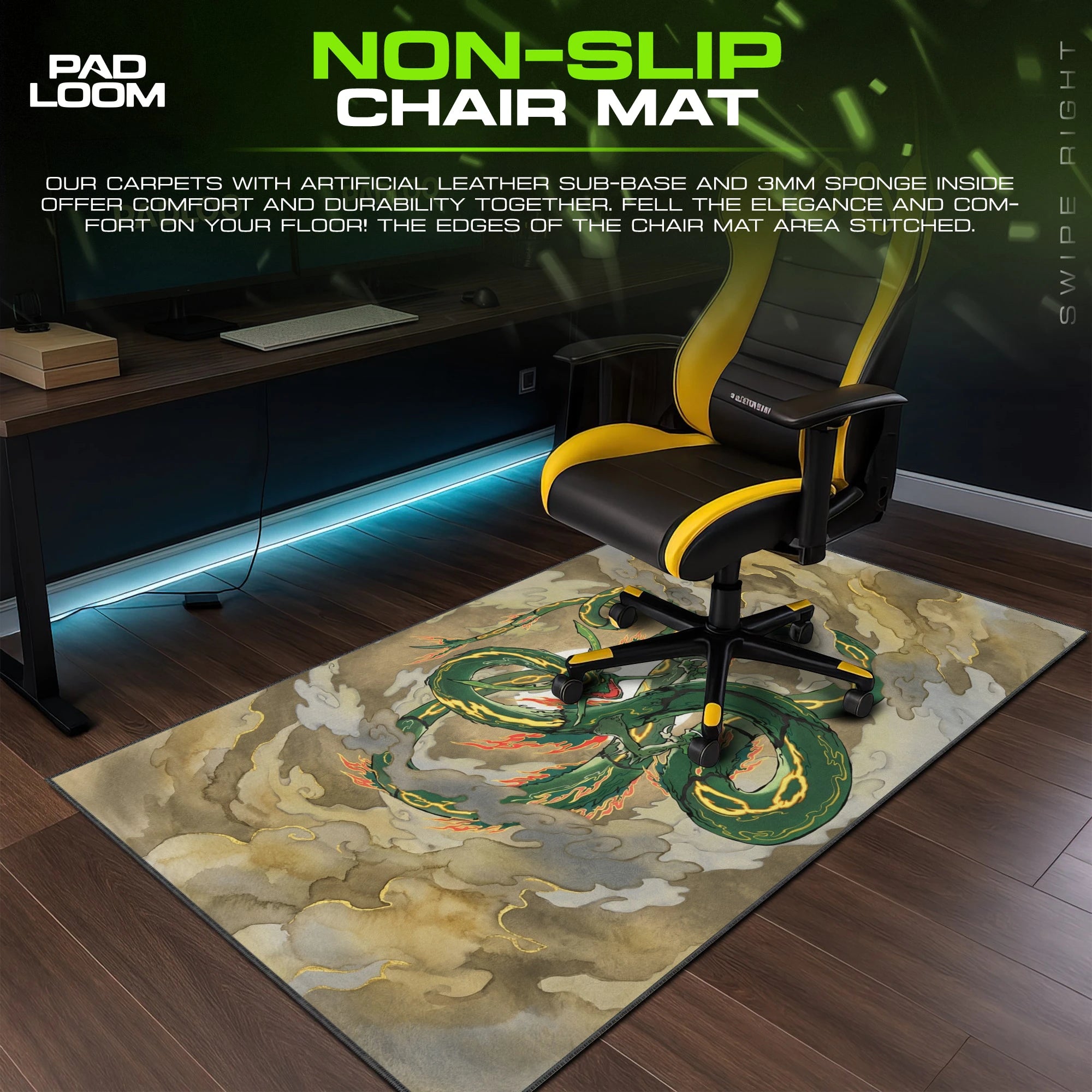 Rayquaza Cloud Serpent Mouse Pad - Pokemon Desk Mat