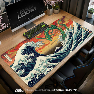 Rayquaza Great Wave Mouse Pad - Pokémon Desk Mat