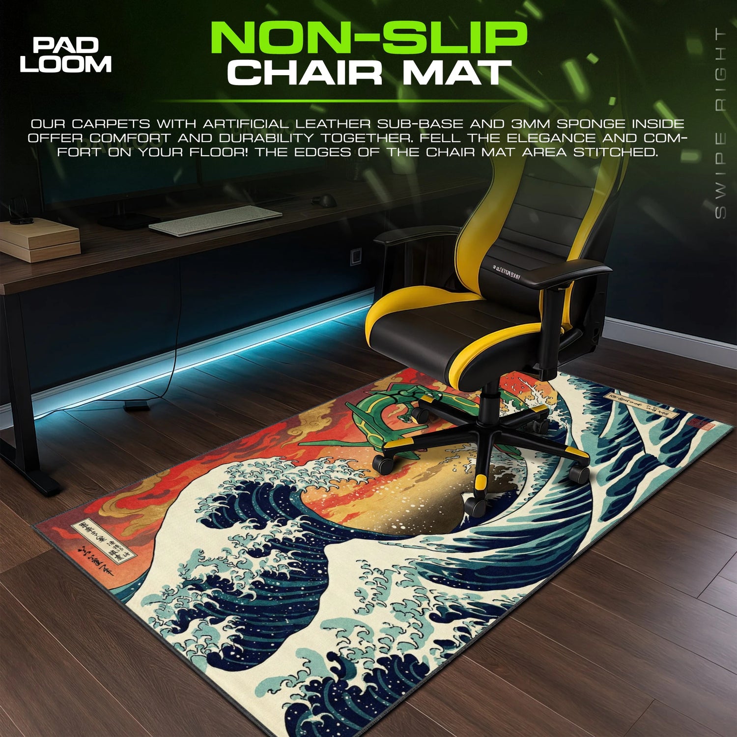 Rayquaza Great Wave Mouse Pad - Pokémon Desk Mat