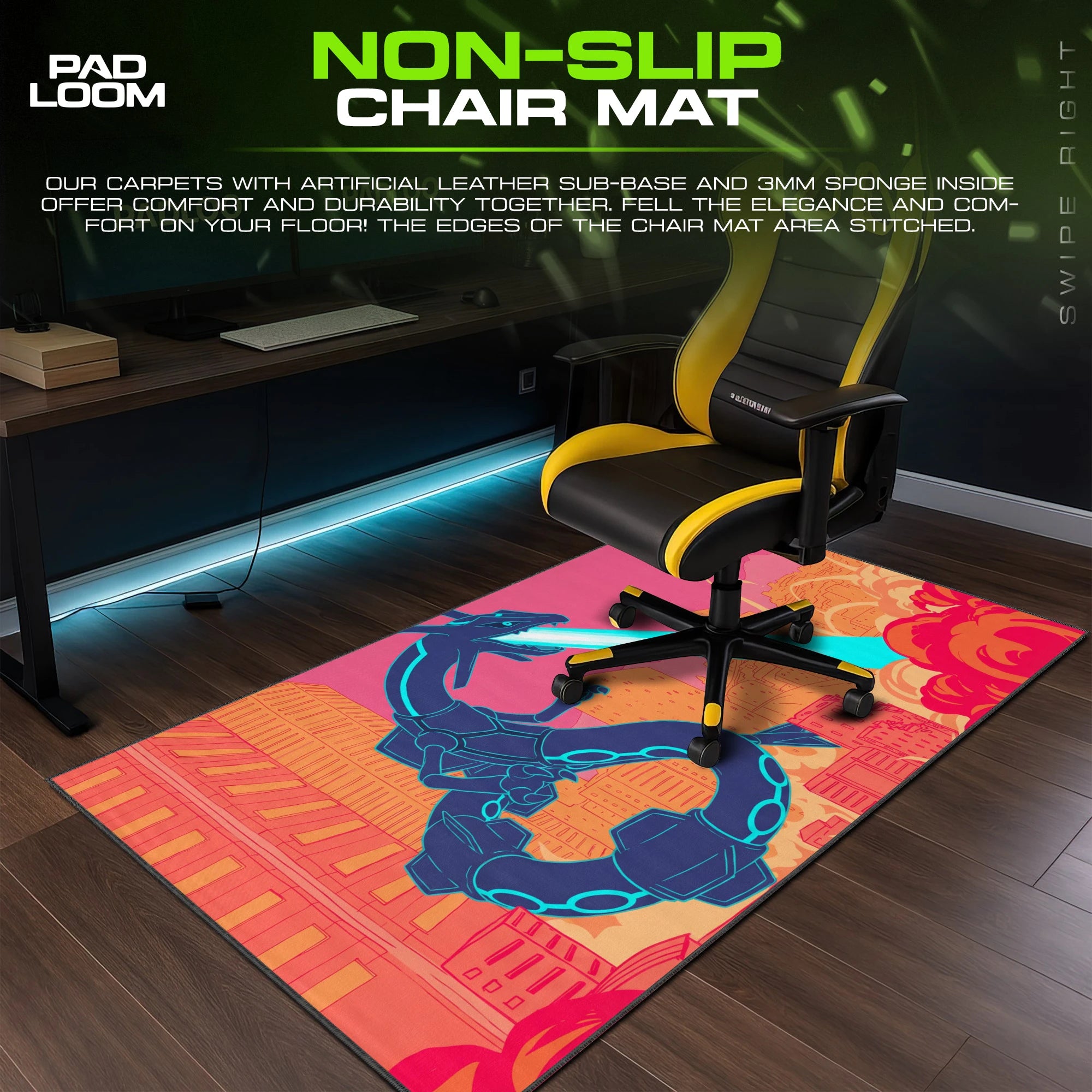 Rayquaza Kaiju Ruin Mouse Pad - Pokémon Desk Mat