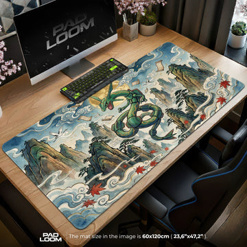 Rayquaza Sky Mountains Mouse Pad - Pokemon Desk Mat