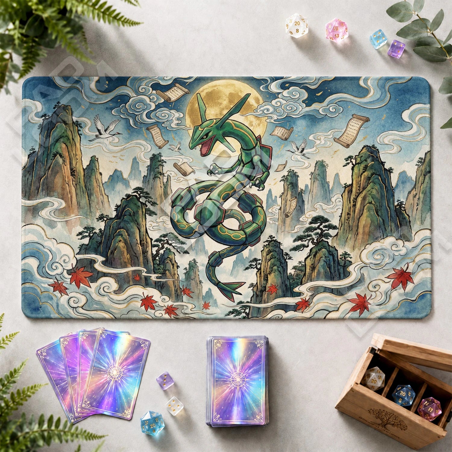 Rayquaza Sky Playmat - Pokemon TCG Mat - view 2