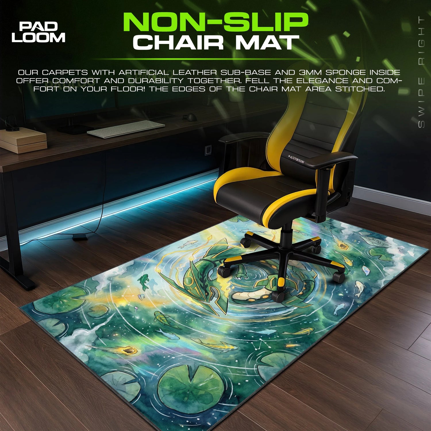 Rayquaza Sky Vortex Mouse Pad - Pokemon Desk Mat