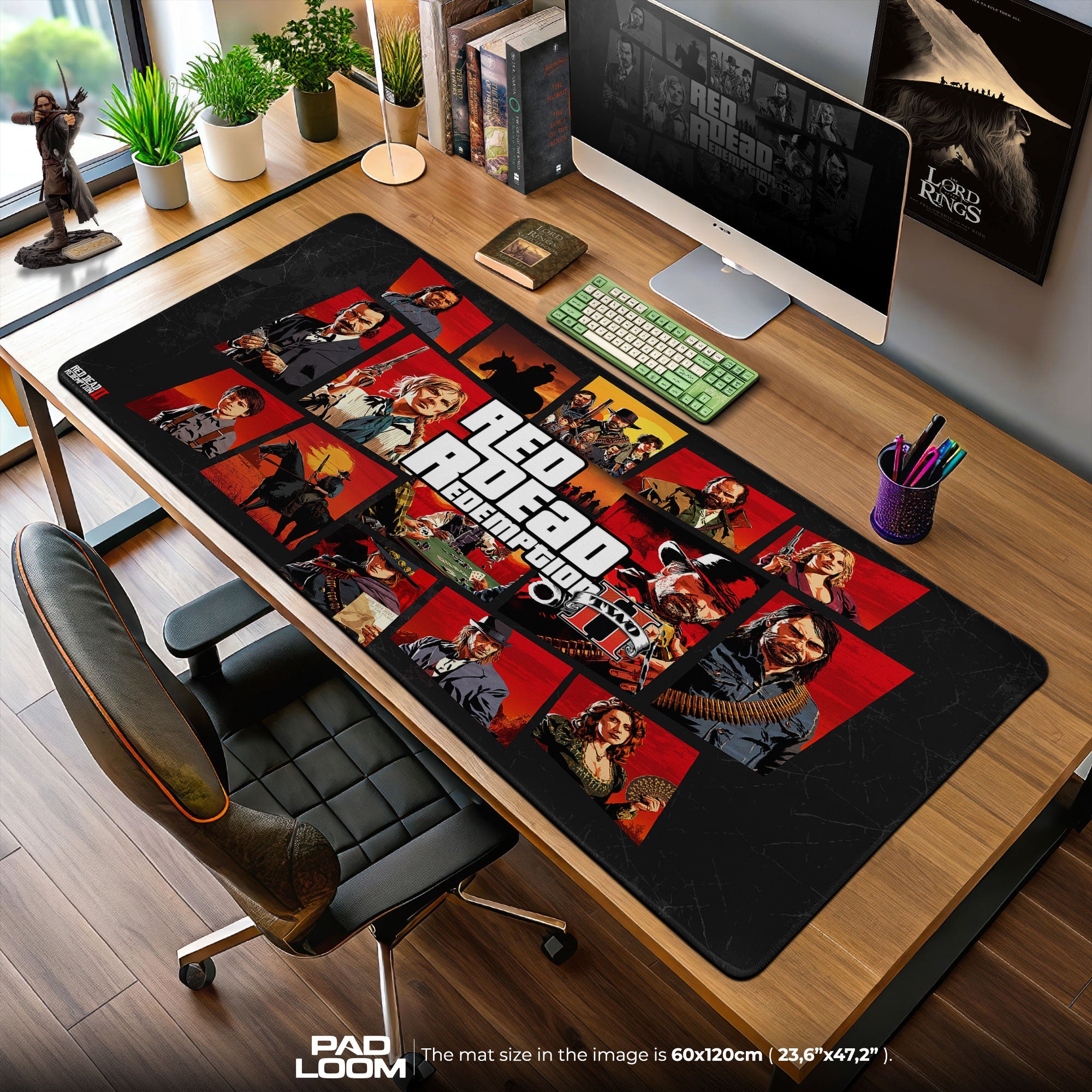 RDR2 Character Collage Mouse Pad, Red Dead Game Desk Mat – Padloom