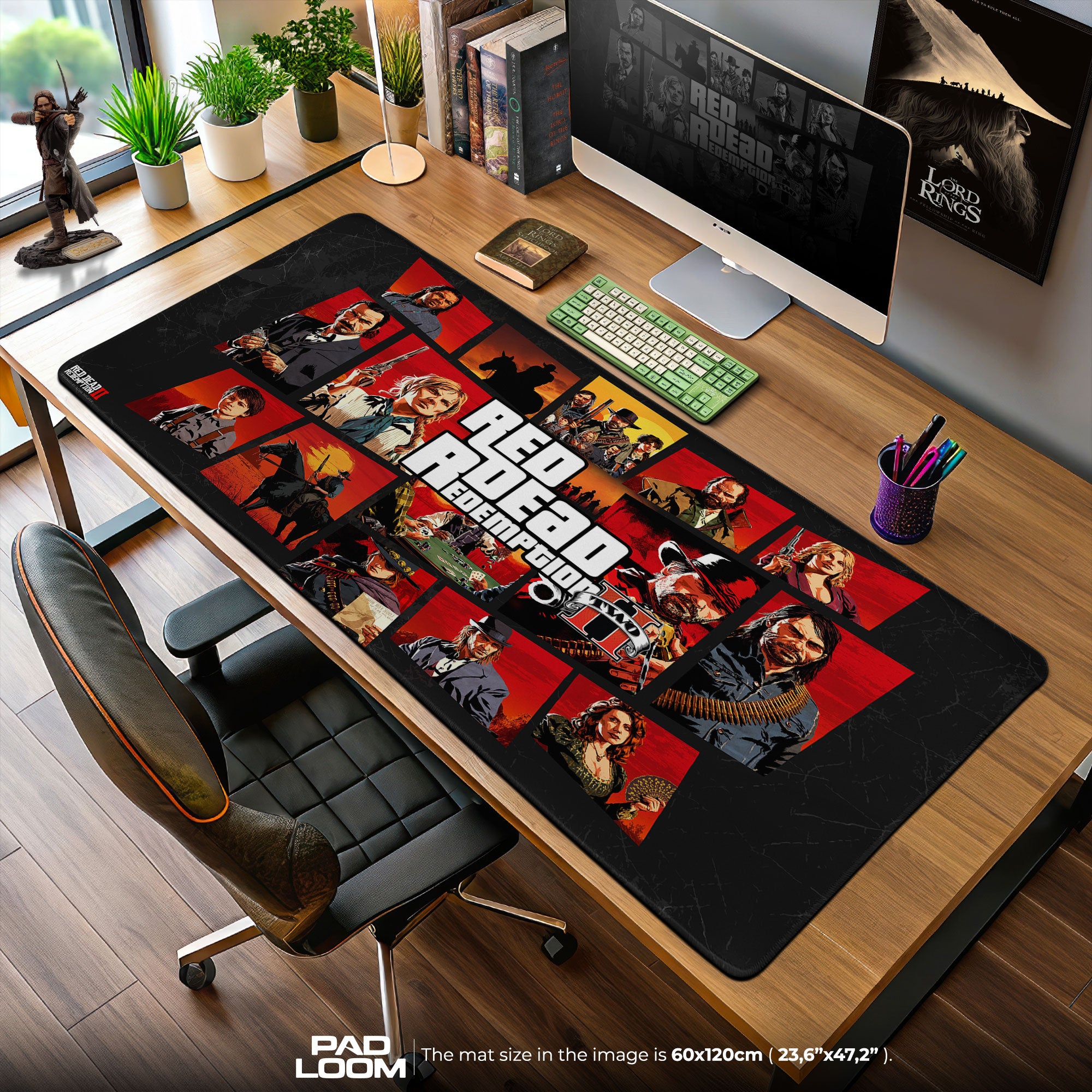 RDR2 Character Collage Mouse Pad, Red Dead Game Desk Mat